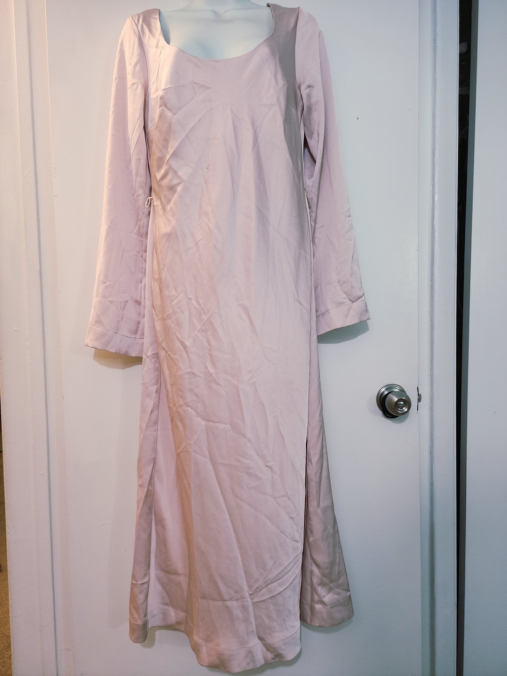H&M Long Sleeve Soft Pink Maxi Dress